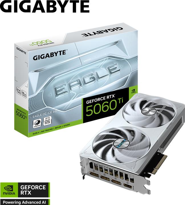 Actual product image Gigabyte GeForce RTX 5060 Ti EAGLE OC ICE (8 GB)