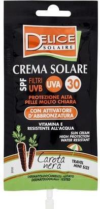 Delice Solaire High Protection Sunscreen SPF30 with Tan Activator for Black Carrots 50ml - Mini Size Bag (Sonnencreme, SPF 30, 50 ml)