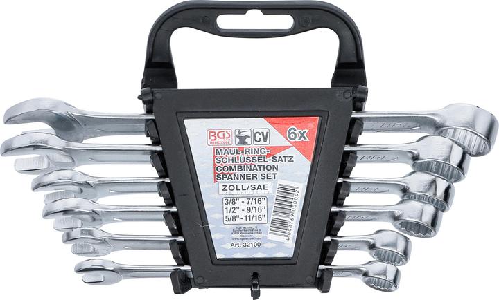 Actual product image BGS Combination spanner set (9/16", 5/8", 3/8", 1/2", 11/16", 7/16")