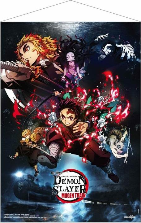 Actual product image POPbuddies Demon Slayer: Kimetsu no Yaiba wall scroll Mugen Train Key Visual 50 x 70 cm