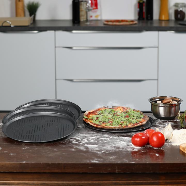 Produktbild Relaxdays Pizzableche Set