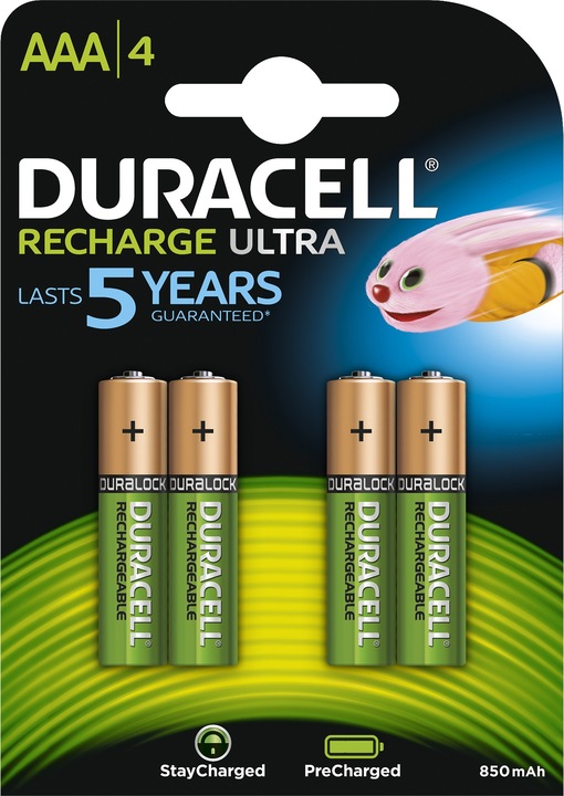 Actual product image Duracell Recharge Ultra (4 pcs., AAA, 900 mAh)