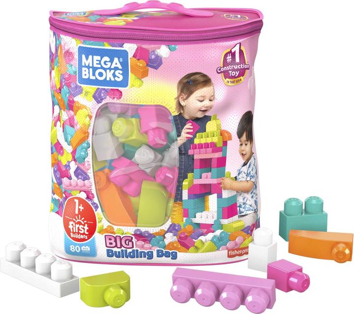 Produktbild Mega Bloks Bausteinebeutel pink (80 Teile)