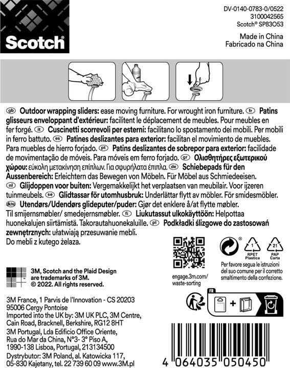 Actual product image Scotch Outdoor furniture glides (4 pcs.)