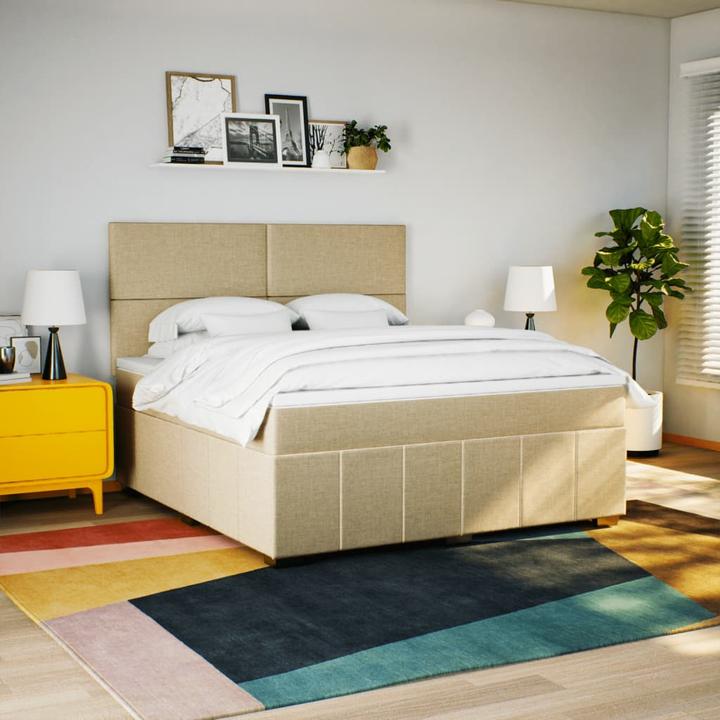 Produktbild VidaXL Bo x springbett mit Matratze 90 x 200 cm Stoff (90 x 200 cm, 90 x 200 cm)