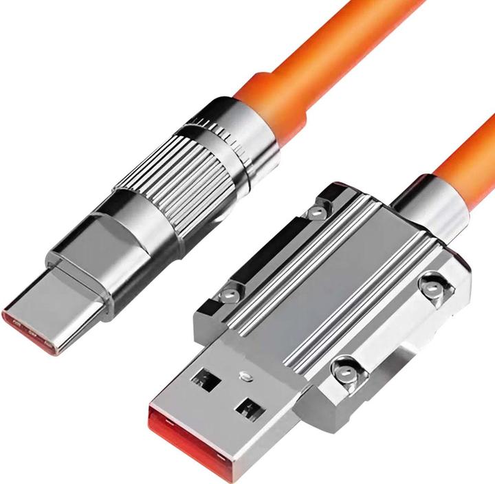 Produktbild Wekome WDC-186 Wingle-Serie – USB-A-zu-USB-C-Schnellladeverbindungskabel 1 m (Orange) (1 m, 100 W)
