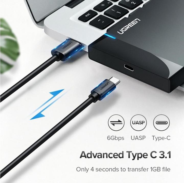 Productafbeelding Ugreen USB-C 3.1 naar 2,5" SATA harde schijf behuizing (6Gbps) (2.5")