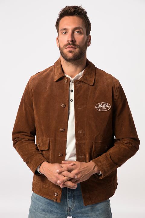 Produktbild JP1880 Lederjacke, Leder, Knopfleiste, 2-Wege Taschen (5XL)