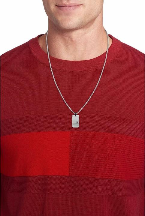 Actual product image Tommy Hilfiger Iconice Srips Necklace (Stainless steel, 60 cm)