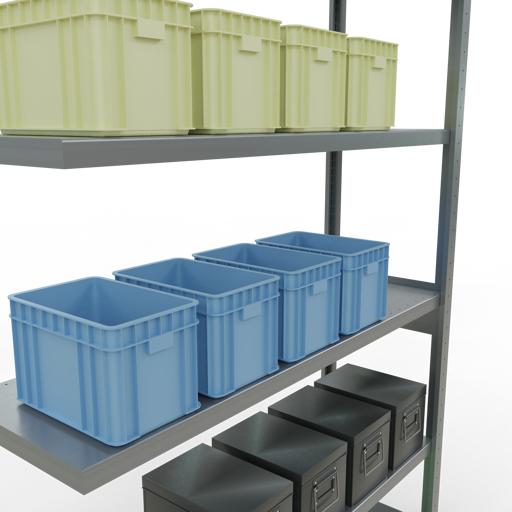 Actual product image Schulte Lagertechnik MULTIplus250 boltless add-on bay system with length bolts