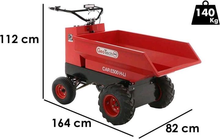 Actual product image GeoTech Battery-powered wheelbarrow MiniDumper500 kg