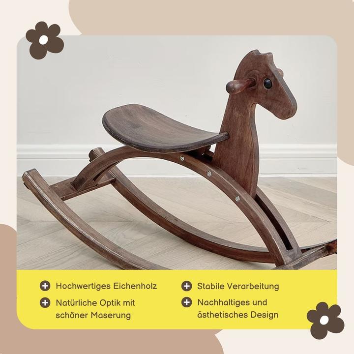 Produktbild Hermex Schaukelpferd Holzpferd Kinderspielzeug Spielzeugpferd Holzspielzeug