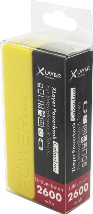 Produktbild Xlayer Powerbank Colour Line Yellow 2600 mAh (2600 mAh, 9.62 Wh)