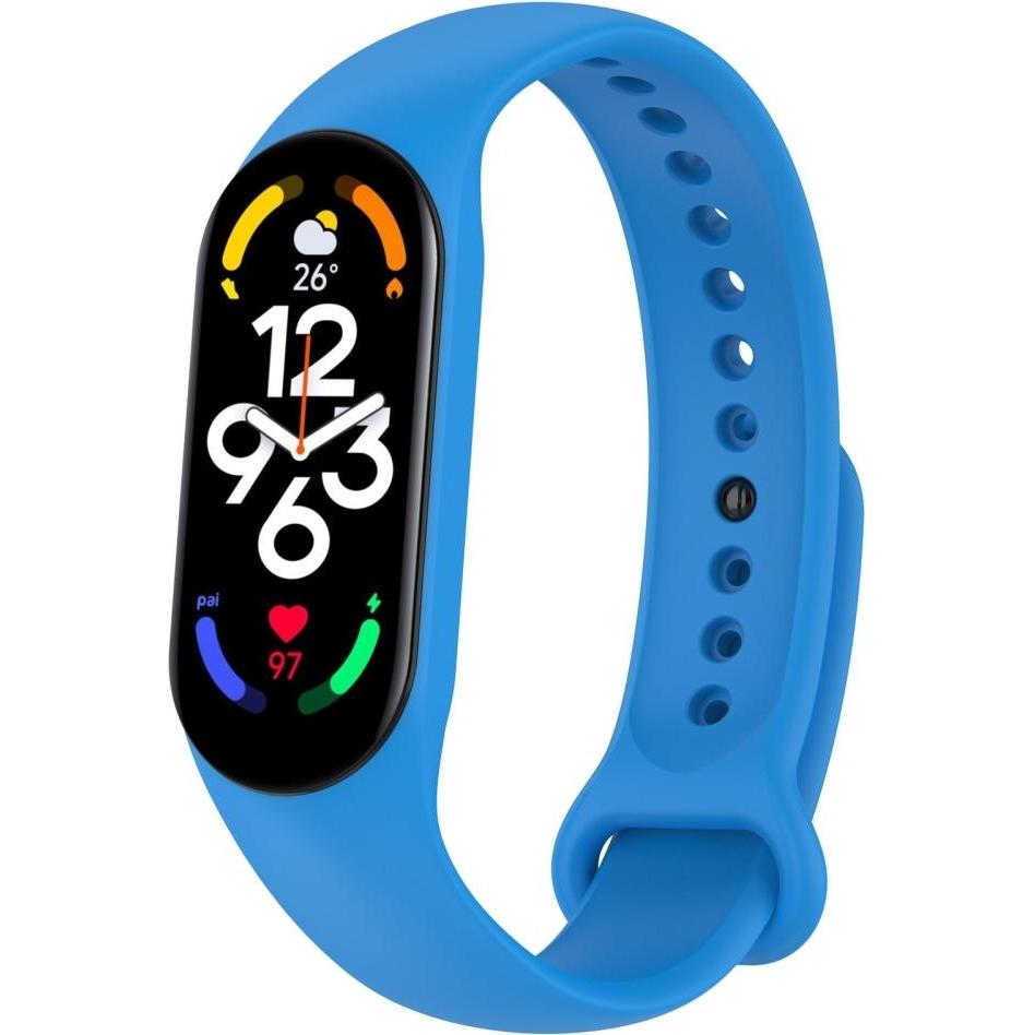 Screenguard Xiaomi Smart Band 7 Silicone Strap Ersatzarmband (Silikon, Xiaomi Smart Band 7), Uhrenarmband, Blau