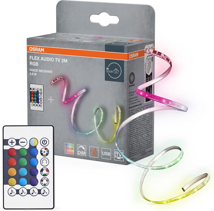 Image du produit Ledvance Flex Audio TV Voice Receiver 2M RGB (Bleu, Rouge, Vert, 200 cm, Intérieur)