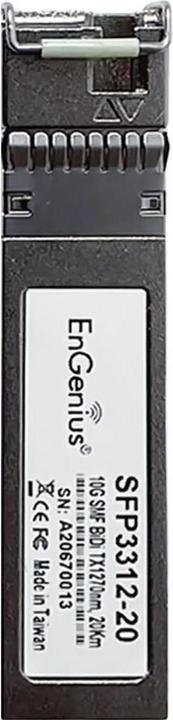 EnGenius SFP Module 10G Single-Mode Fiber BiDi 20km Tx1270nm/Rx1330nm, SFP3312-20A