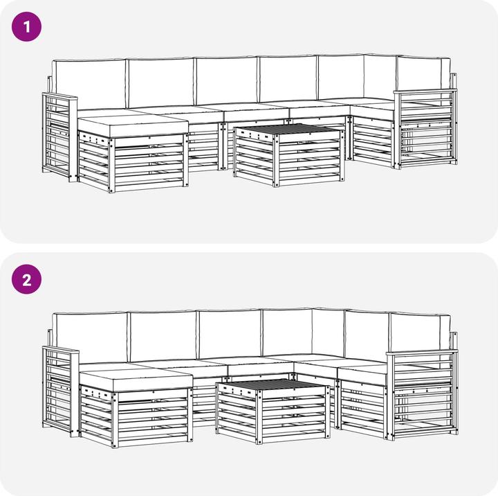 Produktbild vidaXL Outdoor-Sofa