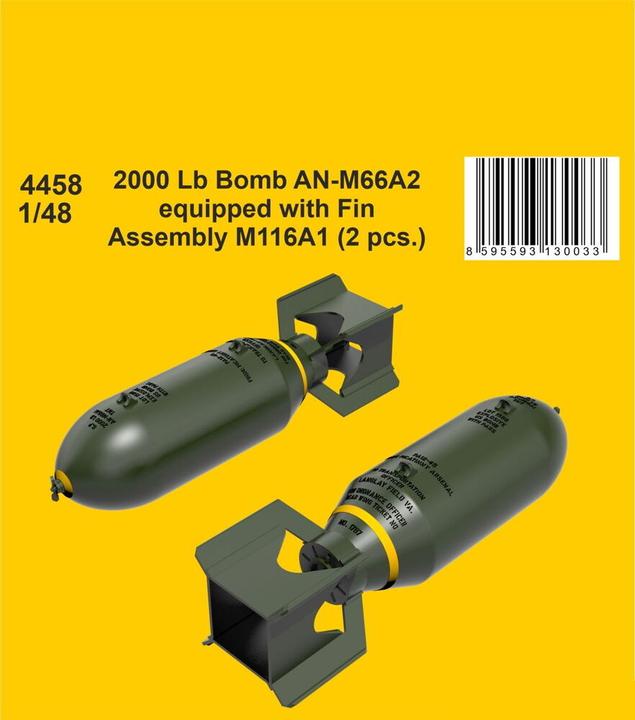 Image du produit CMK Bombe de 2000 lb AN-M66A2 équipée de l'assemblage final M116A1 (2 pcs.)
