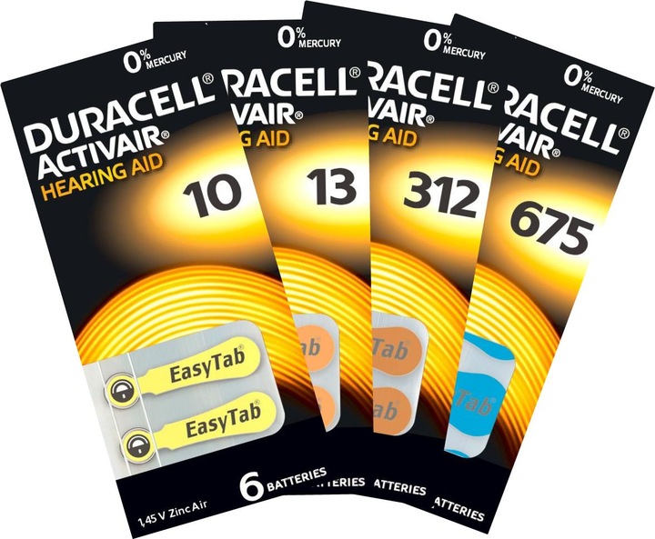 Productafbeelding Duracell Hoortoestel batterij Activair 13 (6 Pcs., ZA13 GP, 290 mAh)