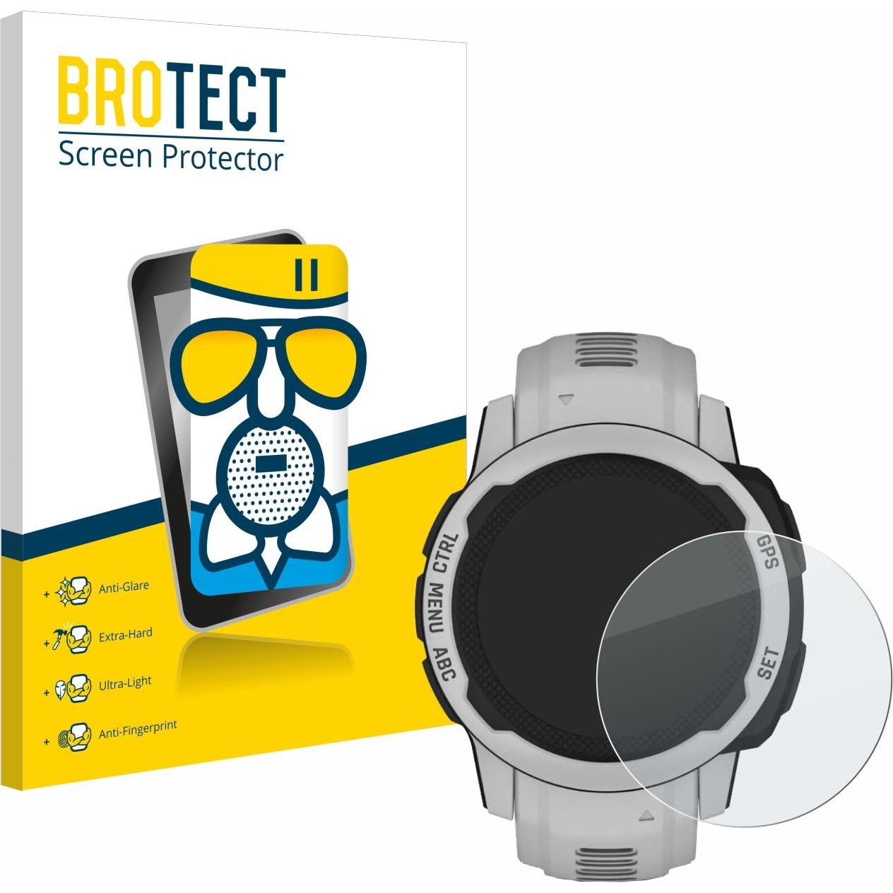 BROTECT AirGlass Panzerglasfolie Matt, Smartwatch Schutzfolie, Grau