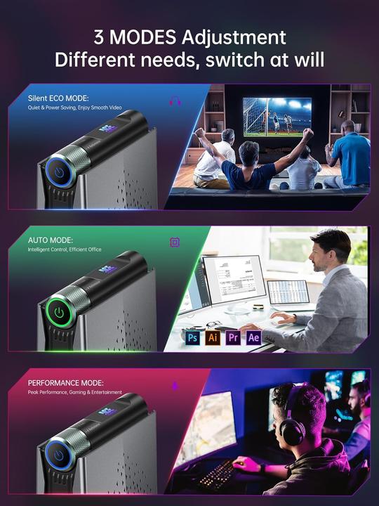 Actual product image AceMagic Mini PC mit Ryzen 9 6900HX und Radeon 680M (AMD Ryzen 9 6900HX, 32.77 GB, 1000000 GB, Radeon 680M)