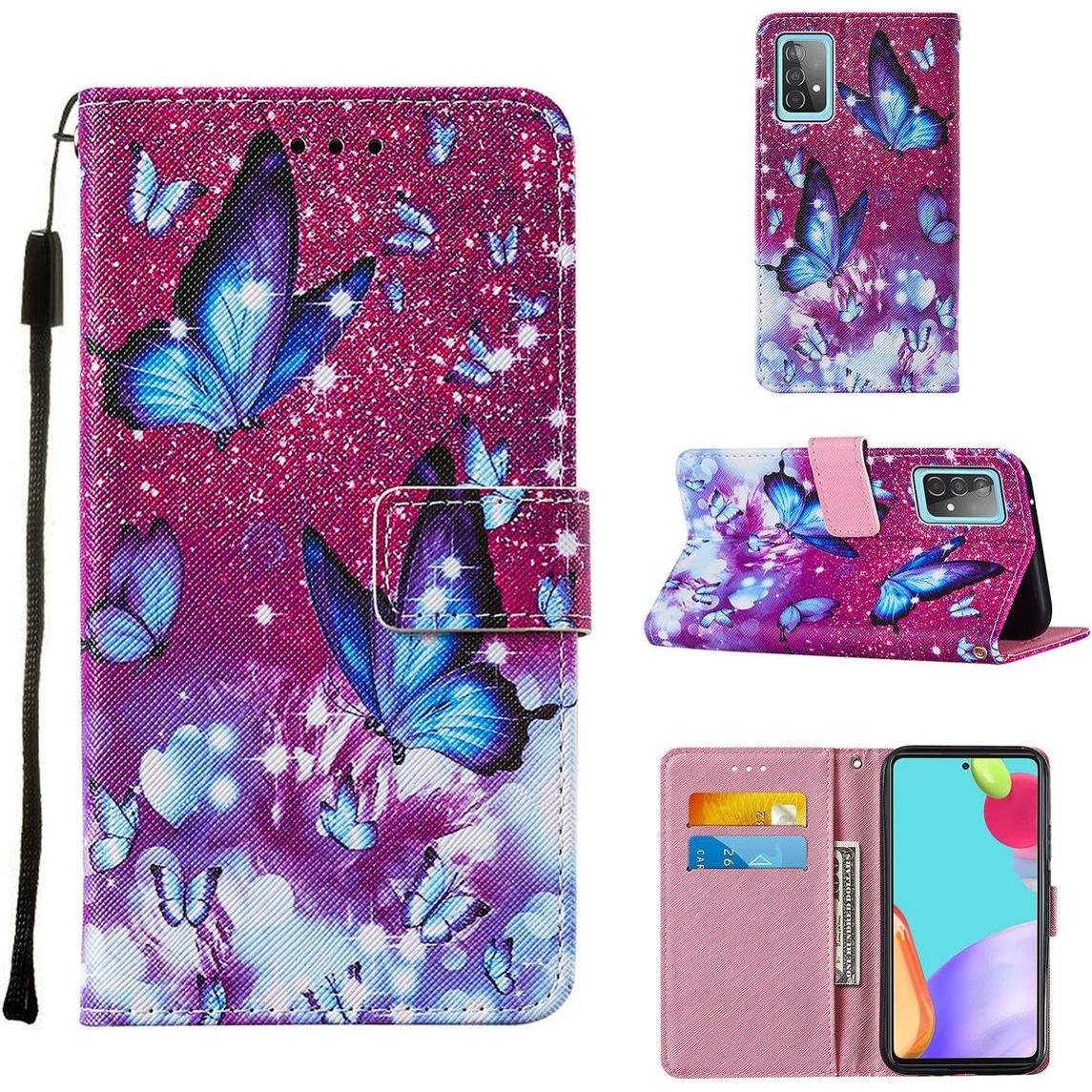 König Design Hülle Handy Schutz für Samsung Galaxy A52 4G 5G A52s Case Cover Tasche Violett (Samsung Galaxy A52, Samsung...