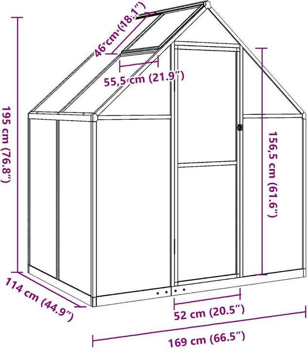 Produktbild vidaXL Gewächshaus