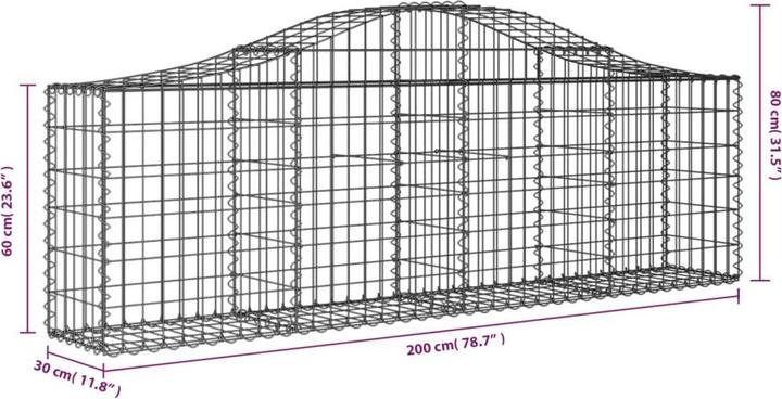 Produktbild vidaXL Gabionenkorb