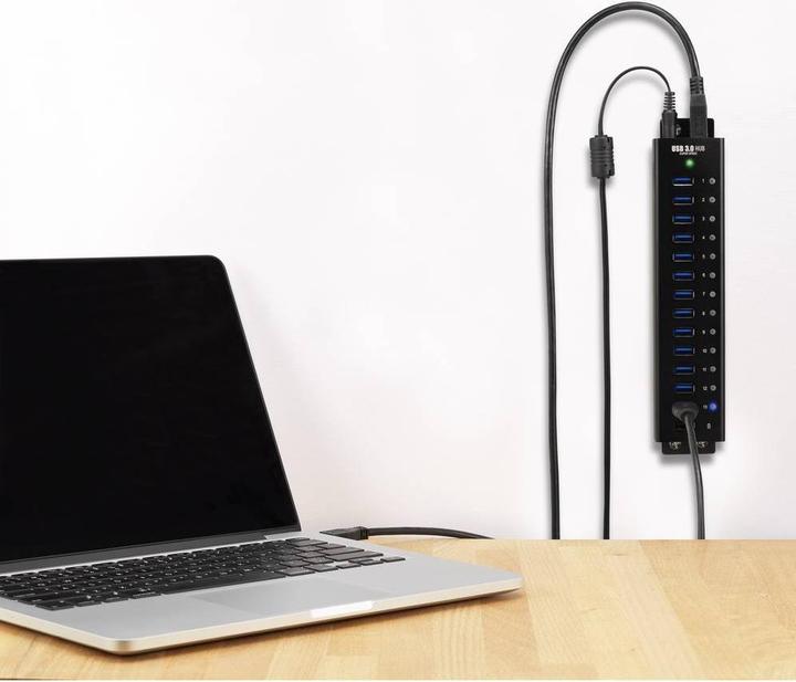 Produktbild Renkforce 13 Port USB 3 Aluminium Hub mit Schnellladeport (USB-A, 13 Ports)