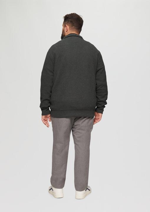 Image du produit S.Oliver Sweatshirt Jacke Sweatjacke aus Jacquard in Strick-Optik (XXL)