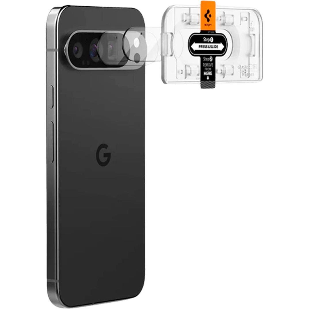 Thumbnail - Spigen EZ Fit Gehärtetes Glass Camera Protector Google Pixel 9 Pro 2-Pack (2 Stück, Google Pixel 9 Pro), Smartphone Schu...