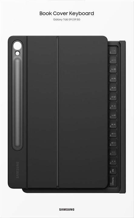 Actual product image Samsung Book Cover Keyboard for Galaxy Tab S9, Black (DE, Galaxy Tab S9, Galaxy Tab S9 FE)