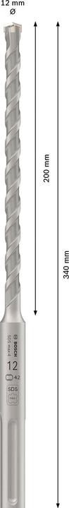 Produktbild Bosch Professional Zubehör PRO SDS max-4 Hammerbohrer, 12 x 200 x 340 mm (12 Millimeter)