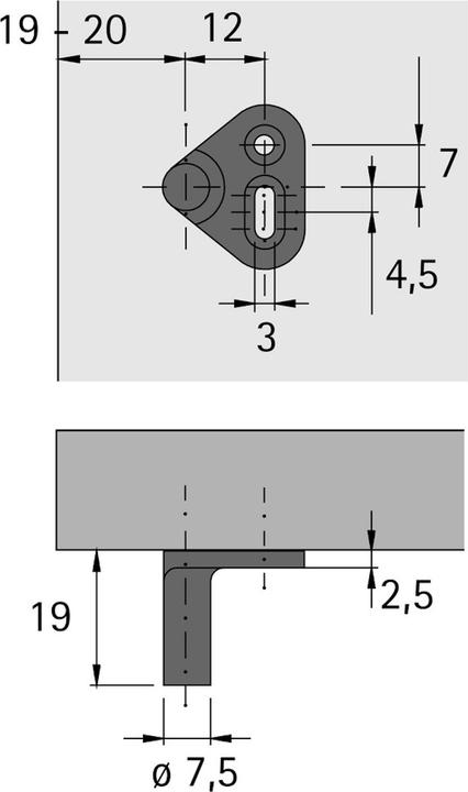 Actual product image Hettich Cylinder espagnolette lock Prestige 2000 (Rotary knob cylinder)