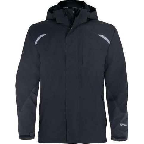 Uvex Safety, Arbeitsjacke, Wetterjacke uvex suXXeed craft schwarz, graphit 4XL (4XL)