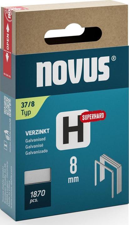 1870 Punti metallici fini H 37 8mm Superhard