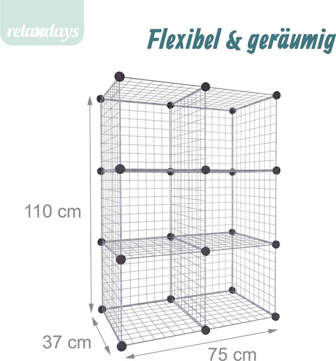Image du produit Relaxdays étagère modulable (75 x 37 x 110 cm)