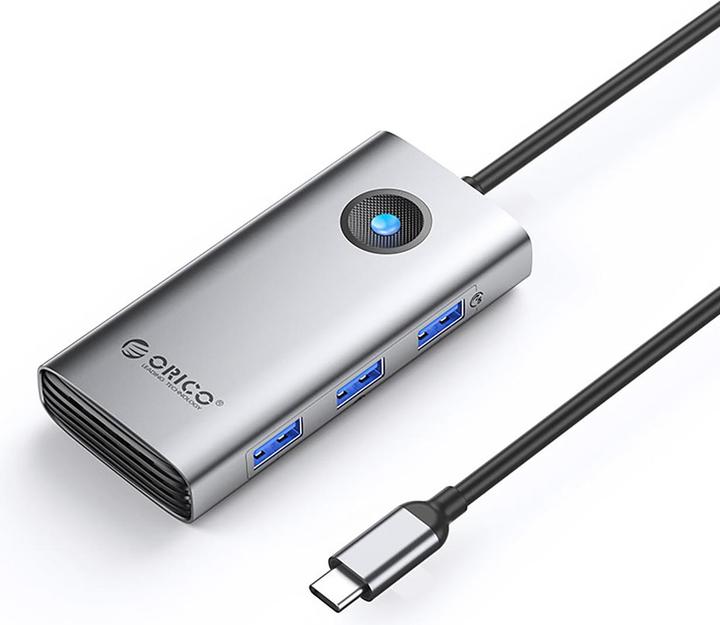 Orico Converter PW11-6P USB-C Hub Docking Station 3x USB-A 3.0 + 1x USB-C 2.0 + 1x HDMI - Gray (USB-C, 6 ports)