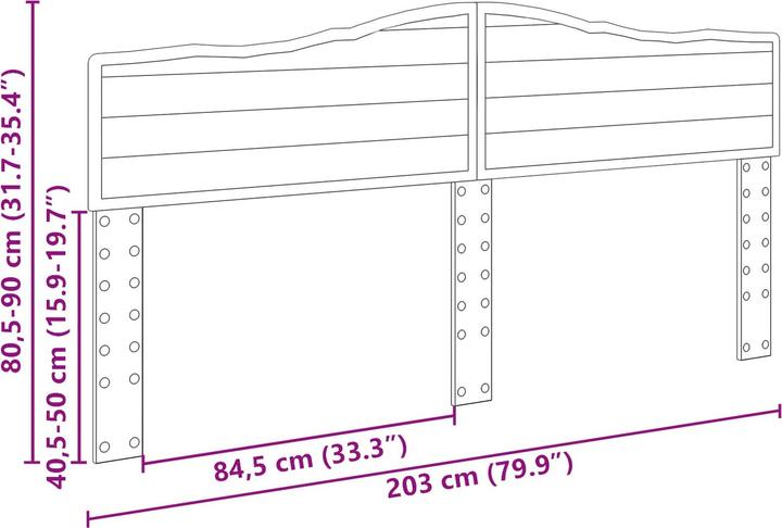 Actual product image vidaXL Modernes Kopfteil (3 x 3 x 90 cm)