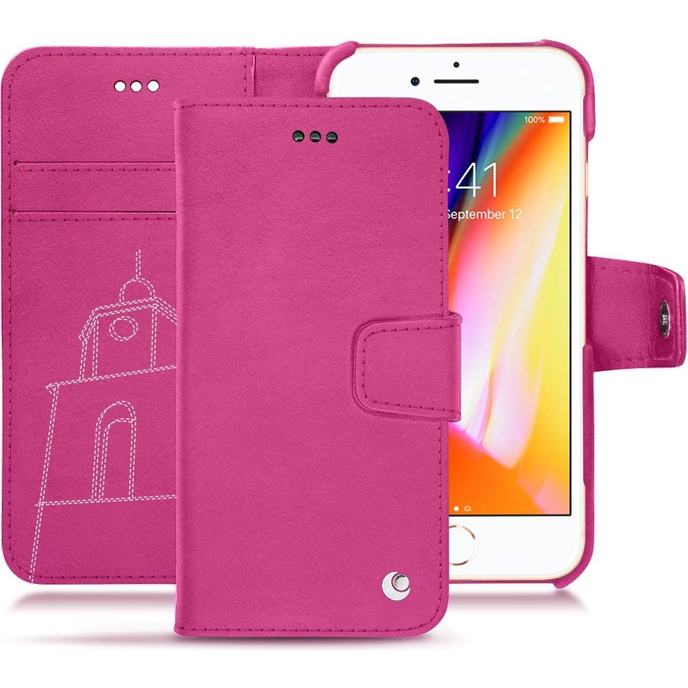 Thumbnail - Noreve Lederschutzhülle Wallet (Apple iPhone 8), Smartphone Hülle, Rosa