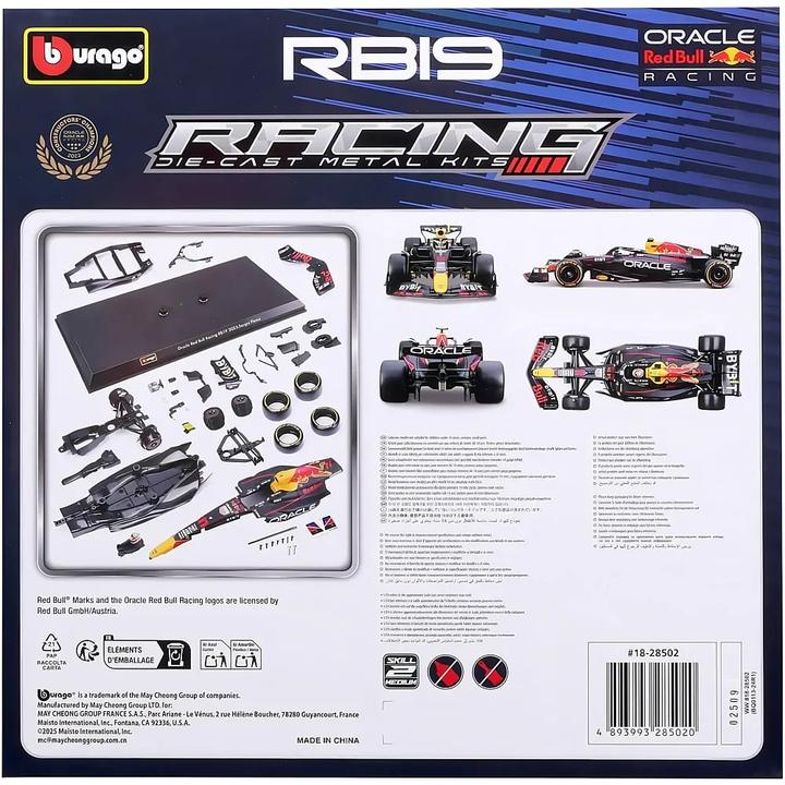 Produktbild Bburago Red Bull F1 RB19 1/24 Kit Pérez 2024