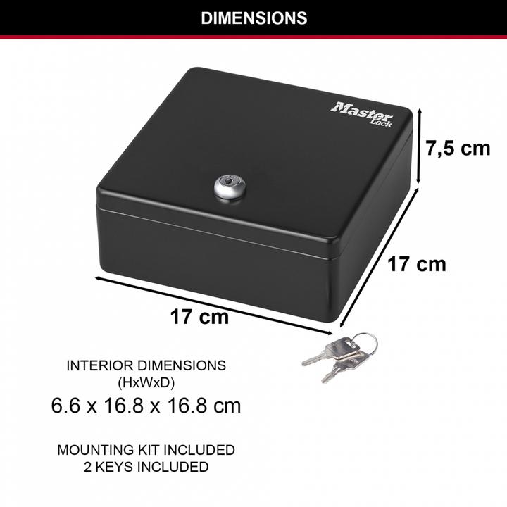 Productafbeelding Master Lock Afsluitbare cassette voor munten en sleutels maat S