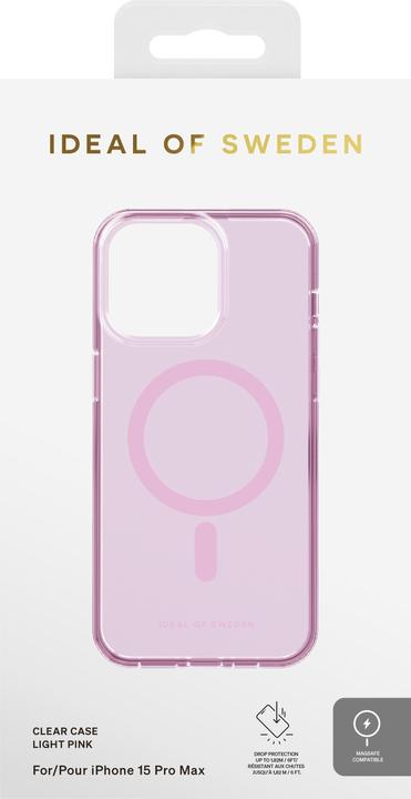 Actual product image iDeal Of Sweden Magsafe Designer Hard-Cover Light Pink clear (Apple iPhone 15 Pro Max)