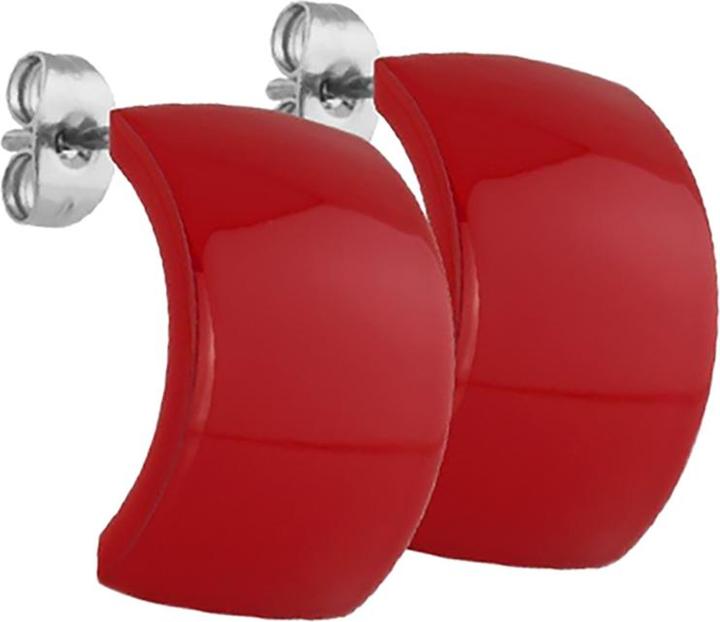 Immagine prodotto Star Piercing Orecchini a perno Fire Red Shield (senza ottone, Acciaio chirurgico 316L)