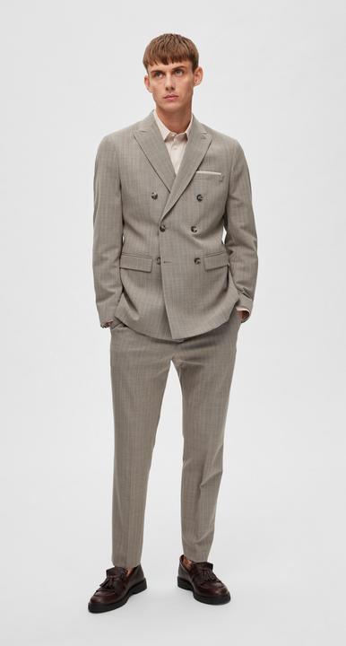 Actual product image Selected Pinstripe Double Breasted Blazer (52)