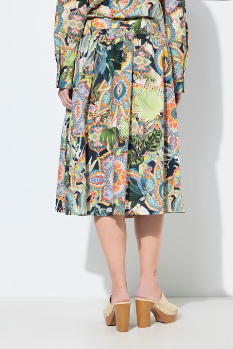 Actual product image Ulla Popken Groovy Patchwork Print Skirt (52)