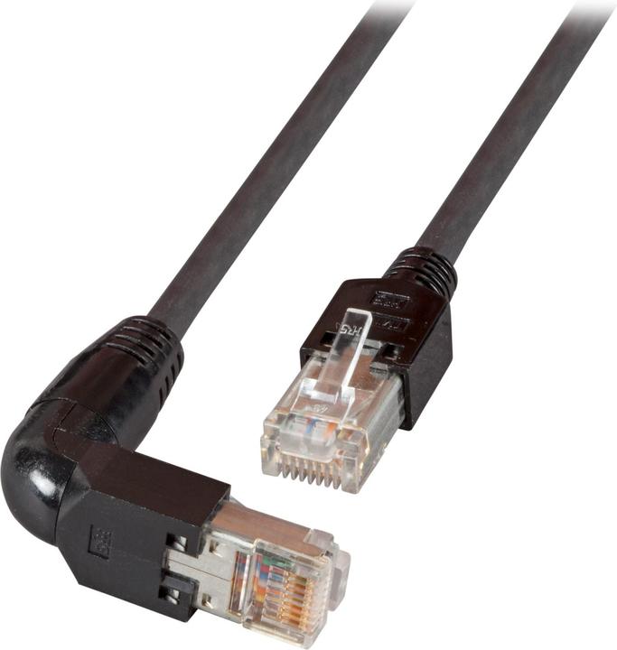 Produktbild EFB Elektronik Patchkabel sw RJ45sw/RJ45o-U, 0,25m Kabelmaterial: Daetwyler UNINET 5502 flex 4P 4x 2x AWG26/7, schw (S/UTP, CAT5e, 0.25 m)