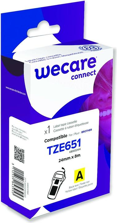 Produktbild Armor OWA K80032W4 Etiketten erstellendes Band Schwarz auf gelb (2.40 cm, Gelb)