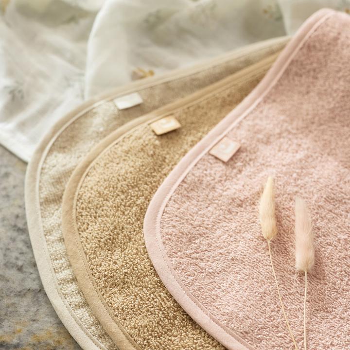 Image du produit Jollein Bavoirs éponge Lot de 3 Wild Rose/Nougat/Biscuit 27 x 37 cm