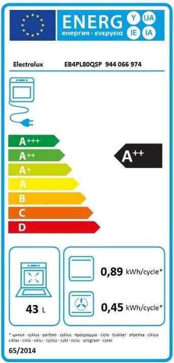 Energy Label Electrolux EB4PL80QSP